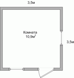 Хозблок для дачи-085 "Коронный" 3,5х3,5 - 0