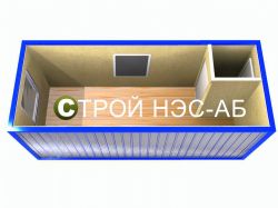 Строительная бытовка БК-010 2,5х6,0 (тамб + доп окно) - 1