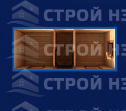 Строительная бытовка БК-027 2,5х7,0 (ДВП) расп + доп окно - 1