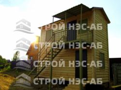 Лестница с площадкой, поручнями, козырьком -018 - 0