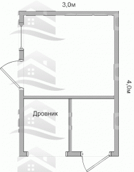 Дровник -014размер 3,0х4,5 - 0
