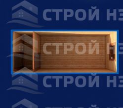 Металлическая бытовка БКс-02 2,5х4,5 (с тамбуром) бытовка из сэндвич панелей - 0