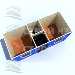 Строительная бытовка БК-014 2,5х6,0 (Шв 10, уг7) расп №6 - 2