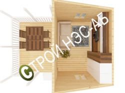 Дом из бытовок (дерево)-009 5,3х4,0 - 0