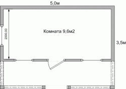 Садово-дачный домик СД "Прасковья" 3,5х5,0 - 0