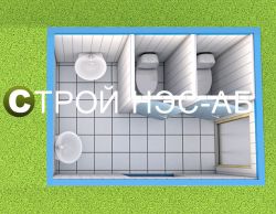 Санитарный блок-контейнер БКс-008 2,5 х3,5 - 0
