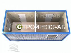 Строительная бытовка БК-018 2,5х6,0 - 2 входа (ДВП) - 0