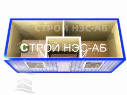 Металлическая бытовка БКл-044 2,5х10,0 (распаш. тип 4,5) ЛДСП - 1