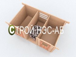 Бытовка-хозблок-012 с дровником размер 2,5х5,5 - 0