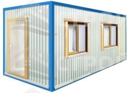 Металлическая бытовка БКл-009 2,5х6,0 (без тамб +доп.окно) ЛДСП - 1