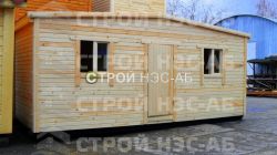Бытовка дачная деревянная-011 размер 2,3х6,0 (б/тамбура) - 2