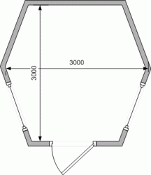 Хозблок для дачи-086 "Миловидный" 3,0х3,0 - 1