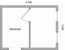 Хозблок для дачи-048 "Уютный"3,0х4,0 - 0