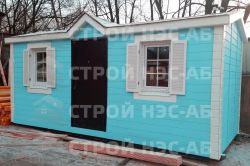 Бытовка дачная деревянная-016 размер 2,3х6,0 (с увеличенным коньком)  - 2