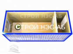 Металлическая бытовка БКл-043 2,5х10,0 (тамб. № 2,3) ЛДСП - 1