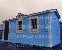 Бытовка дачная деревянная-013 размер 2,3х6,0 (с увеличенным коньком)  - 1