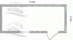 Хозблок для дачи-177 "Любава" 2,0х5,0 - 0