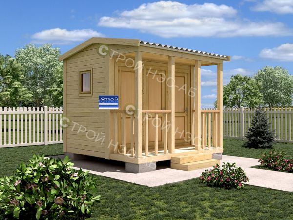Бытовка-хозблок-007 3 в 1 размер 3,0х4,0