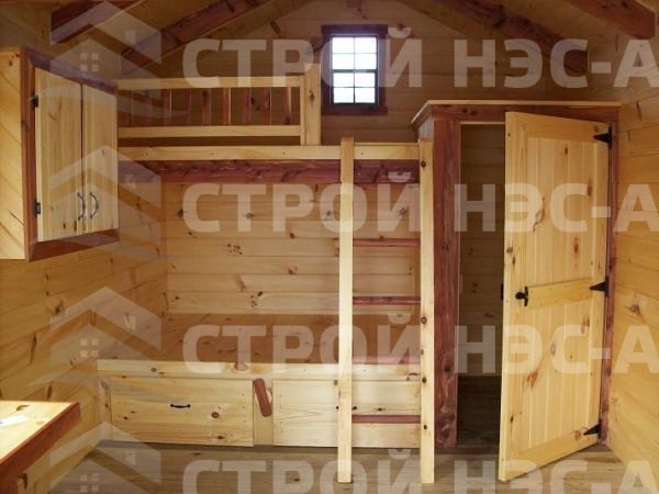 Комплекс работ по выд. спальной зоны (вкл. лестницу, огражд., декор, кровать 2,0х2,0)
