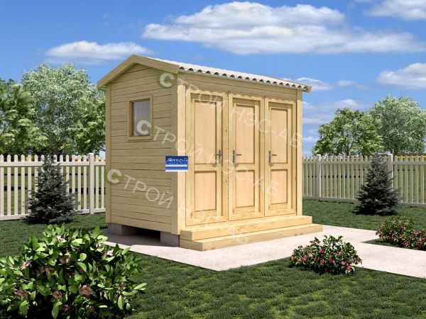 Бытовка-хозблок-005 3 в 1 размер 1,5х4,5