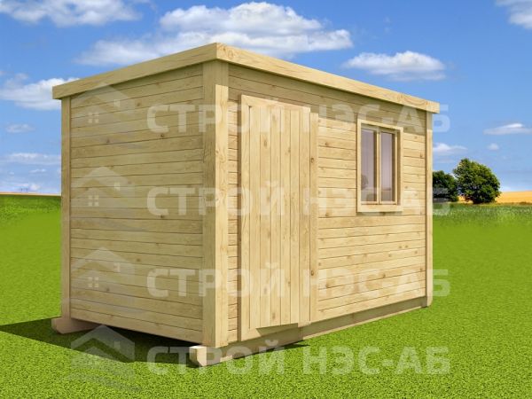 Бытовка дачная деревянная-001 размер 2,3х4,0 (без тамбура)