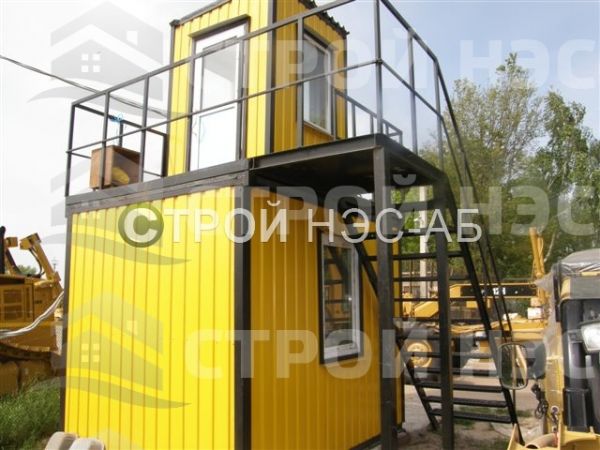 Лестница с площадкой, поручнями, ограждениями-022