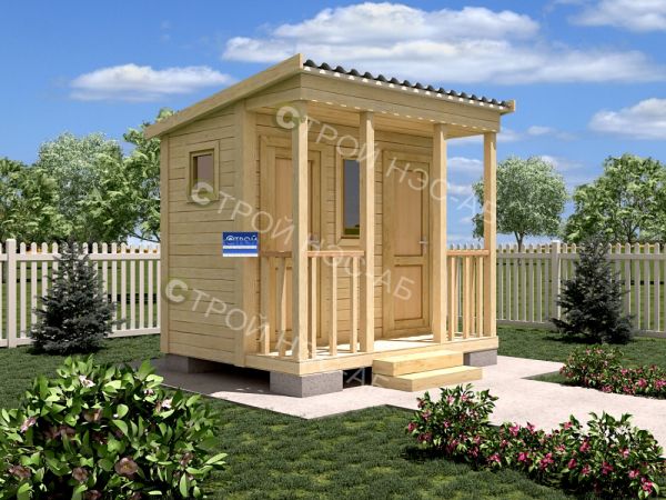 Бытовка-хозблок-006 2 в 1 размер 3,0х3,0