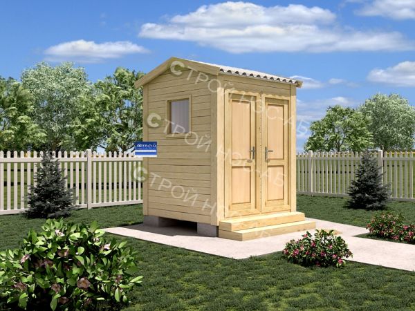 Бытовка-хозблок-004 с душем и туалетом размер 1,5х3,0
