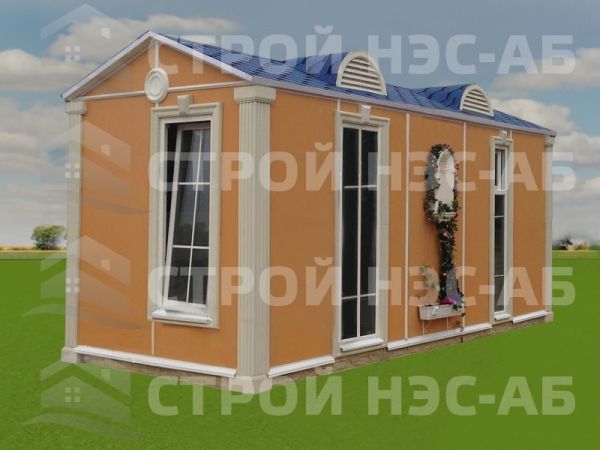 Бытовка дачная деревянная-023 размер 2,3х6,0 "под ключ" 